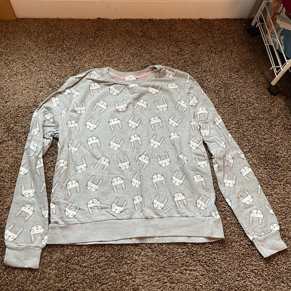 F21 Bunny Rabbit PJ Sweatshirt